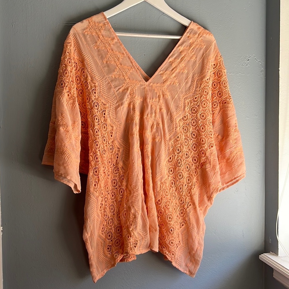 Peach Lace Blouse